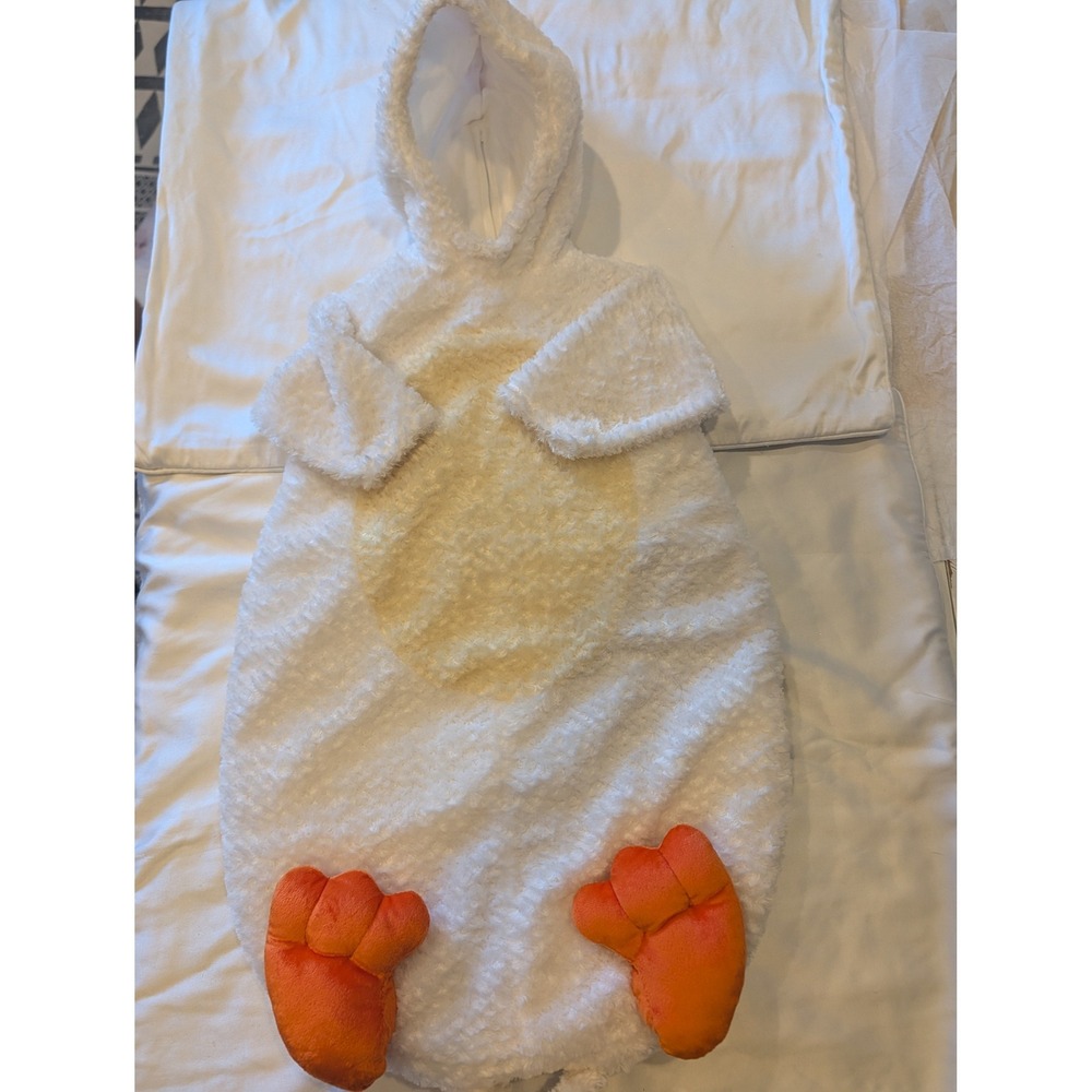 Miniwear Baby Duck Costume White Plush Hooded Halloween Outfit 0-9M 355512N3